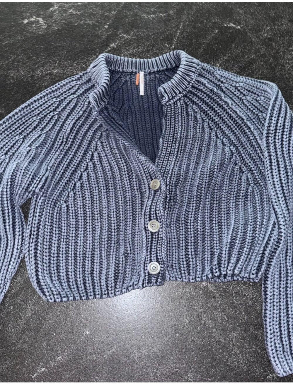 Free People Sweet Nothing Cotton Cardigan, blue, M